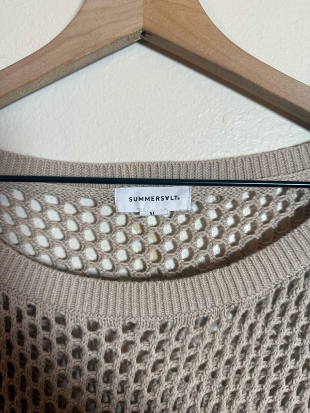 Summersalt The Fishnet Crewneck Cover-Up - Natural - Picture 3 of 6